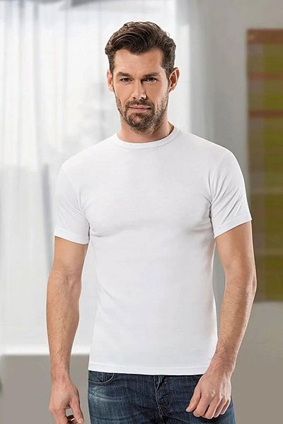 Anıt Ανδρικό εσώρουχο Ribbed Crew Neck Singlet 1107 - 6 Τεμάχια
