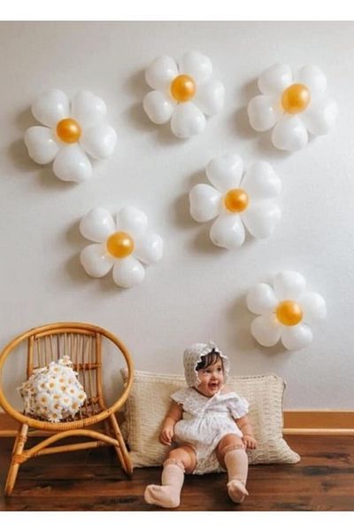 Çemrek Süs Parti 6-piece Daisy Balloon Set