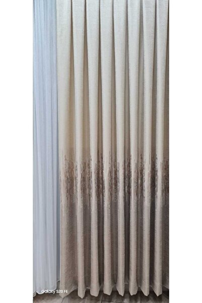 ISSA TEKSTIL Issa Pano Fon Perde Sütlü Kahve Krem ((tek Kanat))(sık Pile)((en...