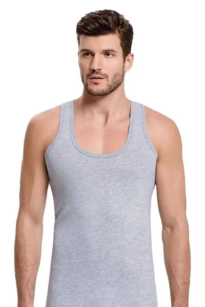 İLKE İÇ GİYİM Tricou din bumbac First Jersey pentru bărbați 1001 - 9 bucăți cu curele