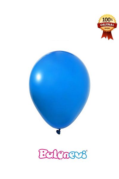 BalonEvi Blue 12'' Printed Balloon - Pack of 100