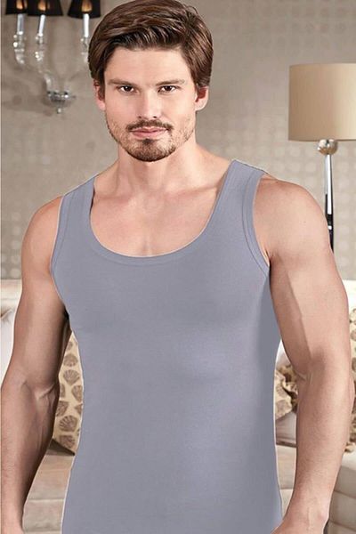 Berrak Men's 6-pack Colorful Strap Combed Cotton Undershirt - 1022