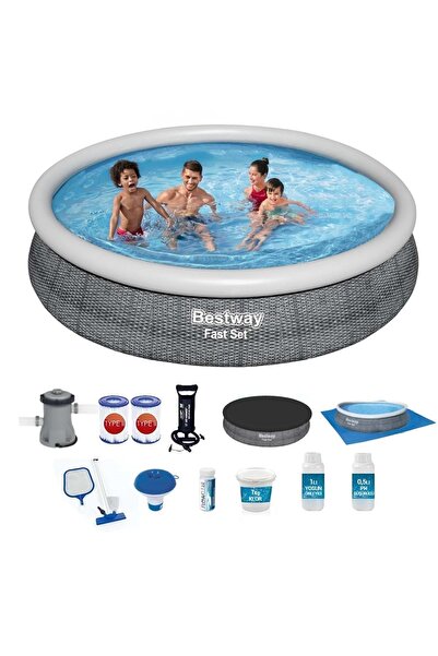 BESTWAY Büyük Şişme Havuz Seti 366x76 57443 Cm Bw524