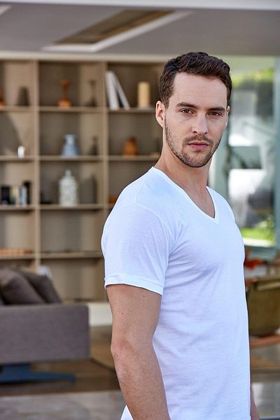 Berrak Men's V-neck Lycra Tank Top 1037 - 3 Pieces