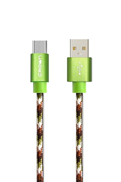 Crown Micro Micro Usb Hızlı Şarj Destekli Örgü Kablo (3092M)