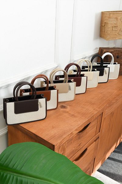 Mojeva Linen Women's Handbag - Valve Wallet Design