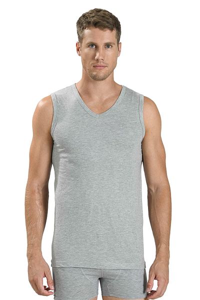 Jiber V-neck Cotton UnderShirt Men'S UnderShirt - Zero Sleeve, 9 PieceS