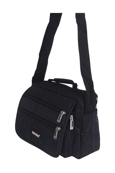 SEVENTEEN Geantă crossbody pentru bărbați Seven Teen, neagră 2247