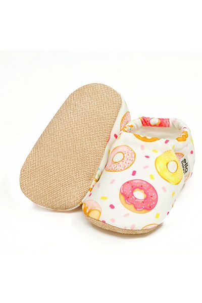 Ella Bonna Donat Patterned Baby Booties - Non-Slip Sole, Home Boot Slippers, Nursery Slippers