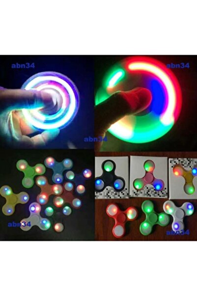 abnturk Led Işıklı Stres Çarkı 9 Renk Değişimli Orjinal Fidget Hand Spinner S...