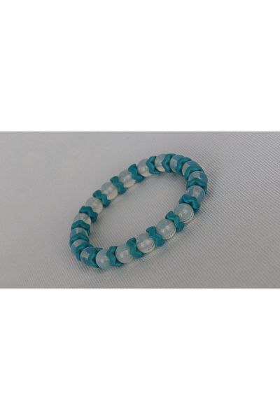 CessNova Turquoise Opal Moon Stone - Certified Natural Stone Bracelet