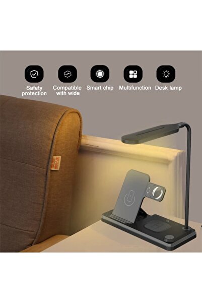 HEJARON LOBO 20W 4in1 Kablosuz Şarj Standı Led Işıklı Lambalı Wirelles Charging