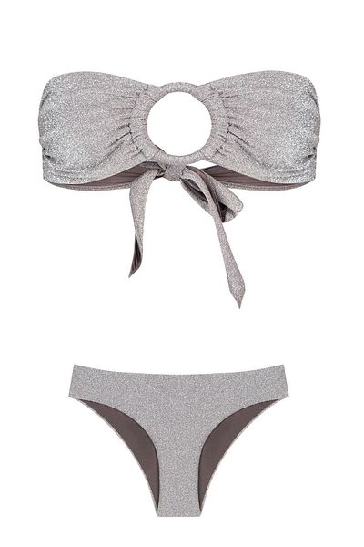 AQUELLA Σετ μπικίνι Gathered Strapless Lurex