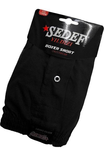 Sedef Yıldızı Ανδρικά χτενισμένα βαμβακερά Boxers 1094 - Κουμπιά, 3 Τεμάχια