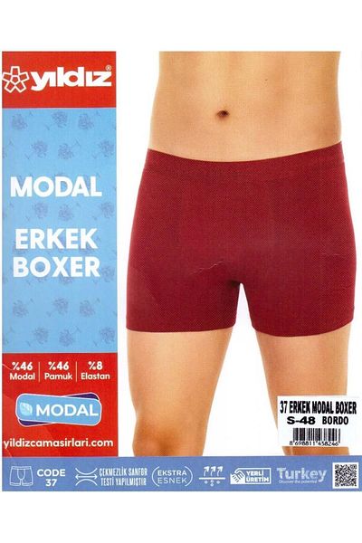 YILDIZ Yıldız Men's Modal Lycra Boxer 37/42 - 12 Pieces