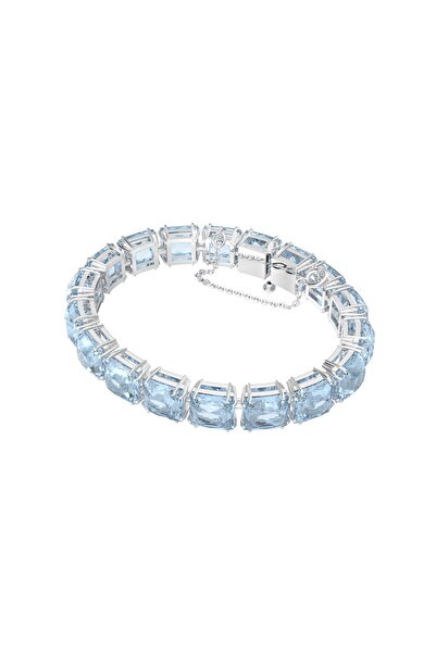 Swarovski Millenia Bileklik, Kare Kesim Kristaller, Beyaz, Rodyum Kaplama 5614924
