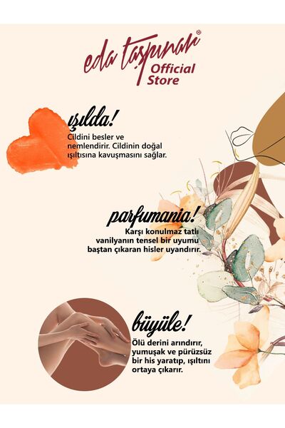 Eda Taşpınar Vanilla Crunch Vanilya Vücut Peelingi, Büyüleyen Cilt Bakım Serisi, Sen de Büyüle Herkesi!,  300 gr