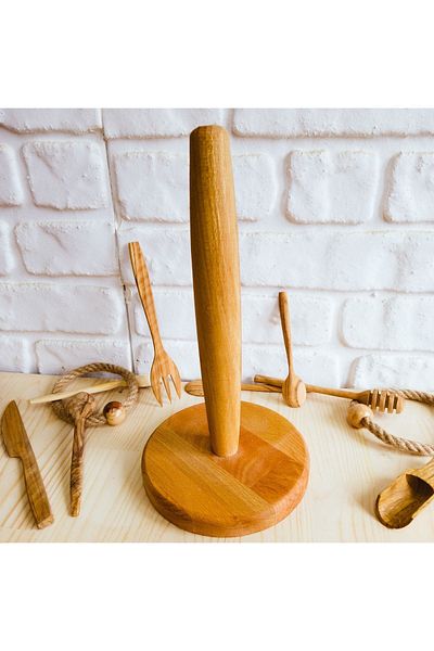 elizi ahşap Wooden Luxury Paper Towel Holder