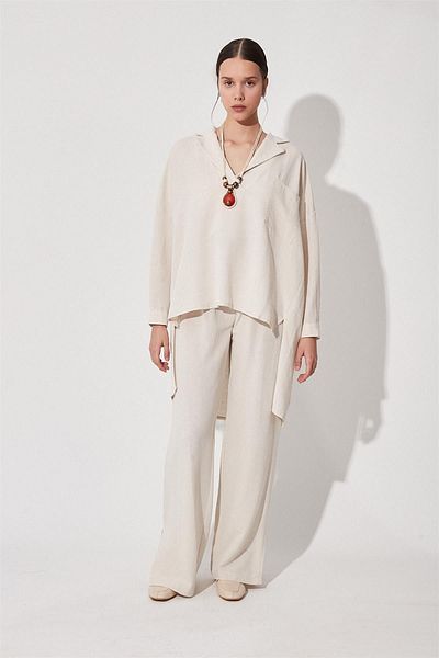 HZL Necklace Shirt Trousers Set