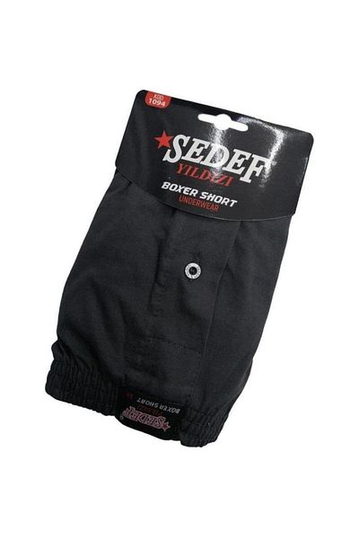 Sedef Yıldızı Ανδρικά χτενισμένα βαμβακερά Boxers 1094 - Κουμπιά, 3 Τεμάχια