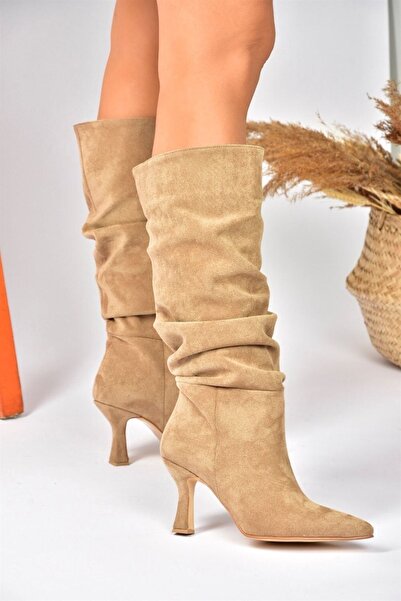 Fox Shoes Norkové semišové dámské boty na podpatku Gather N749830002