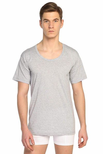 Seher Yıldız Men's Gray Cotton Undershirt