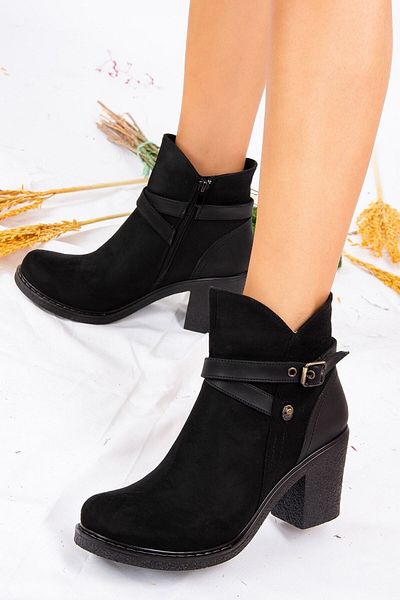 Fox Shoes Μαύρα γυναικεία μποτάκια A674150702