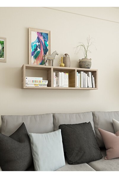 Dekormer Design Kitaplık Hediye Duvar Rafı Mobilya 90 Cm Cordoba