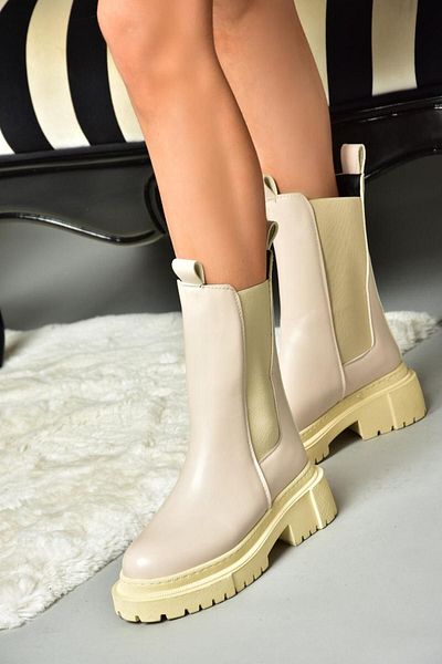 Fox Shoes N280349009 Бежеві жіночі повсякденні черевики на товстій підошві
