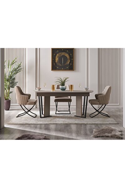 Tutku Yatak Vivaldi 6 Kişilik Açılır Yemek Masası 220 cm