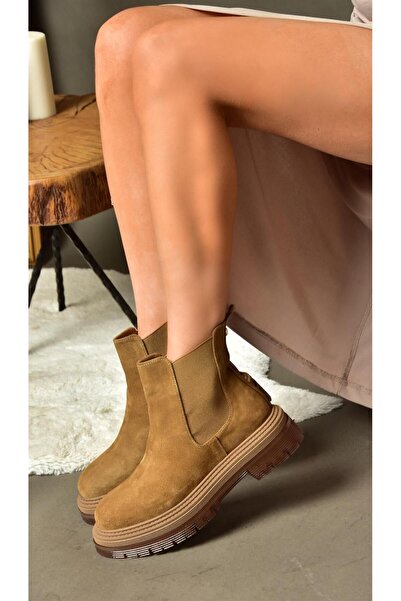 Fox Shoes R555235102 Cizme de damă din piele naturală de căprioară maro