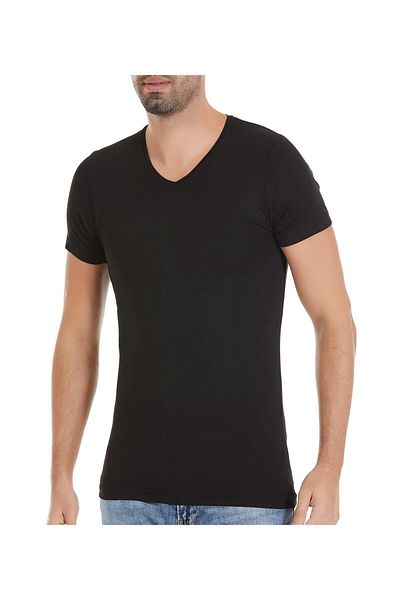 YILDIZ Men's Bamboo V-Neck Short Sleeve Undershirt 480 - 3 Pieces