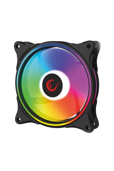 Rampage Glare F50 38cfm 1200rpm 12cm Rainbow 3p 4p Molex Soketli Siyah Kasa Fanı