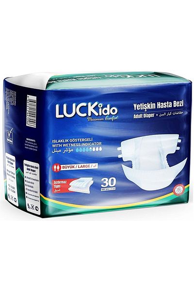 Satış Diyarı Patient Diapers Large 30 Pieces Large Size Flexible Waistband Liquid Proof and Odor Prevention