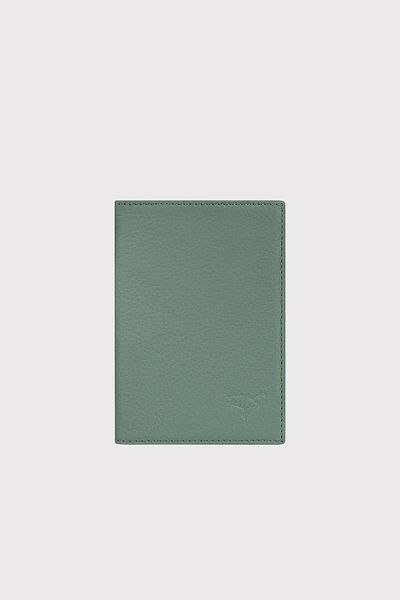 Garbalia Passcase Unisex Water Green Genuine leather Passport Case - with Card Holder Compartment