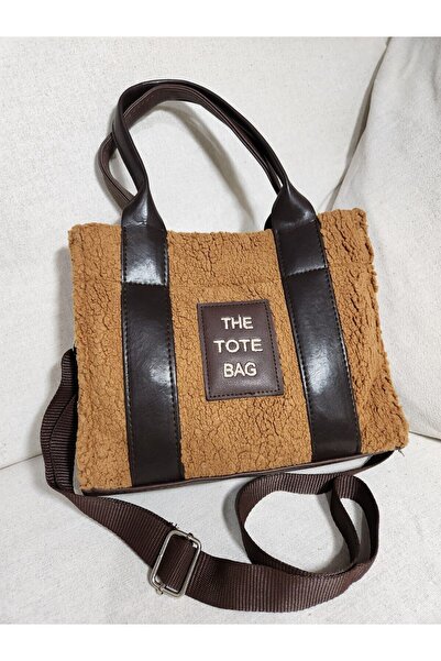 NATİ LİNE Kadın The Tote Bag Peluş Kol Ve Omuz Yumuşacık Çanta. Hediye Uygun....