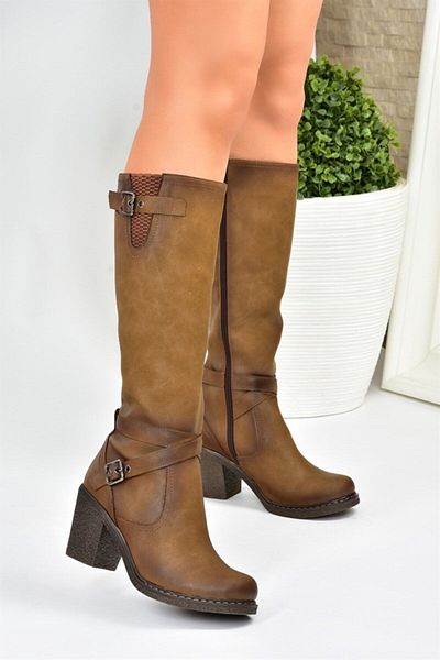Fox Shoes Γυναικείες Μπότες Mink C674250109