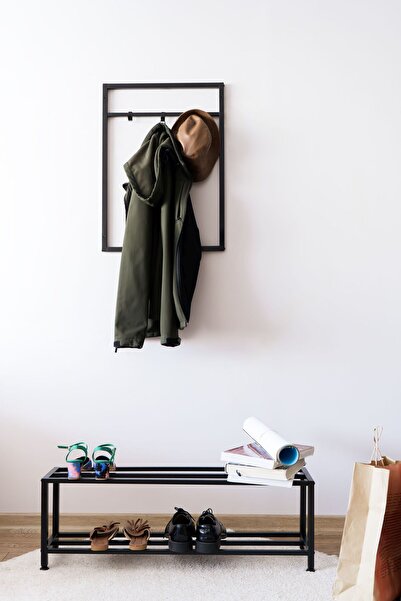 On Dekor 2 Katlı Metal Ayakkabılık