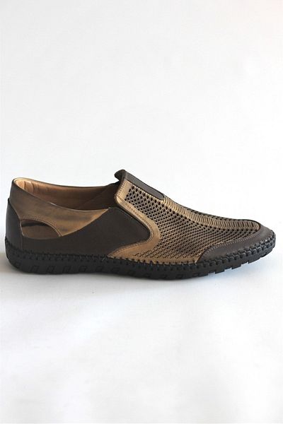 Yeşildaş Genuine Leather Summer Men's Shoes - Orthopedic Design