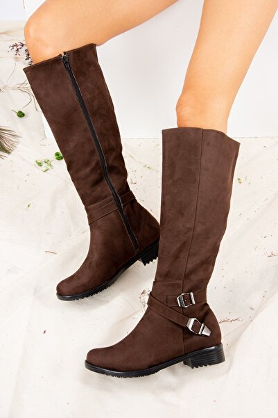 Fox Shoes Γυναικείες μπότες καφέ καστόρι E726203402