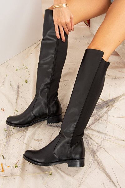 Fox Shoes Černé dámské boty z umělé kůže J726533209