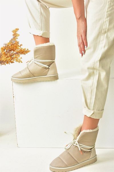Fox Shoes Γυναικείες μπότες Mink Fabric με Γούνινο Γιακά N973031104