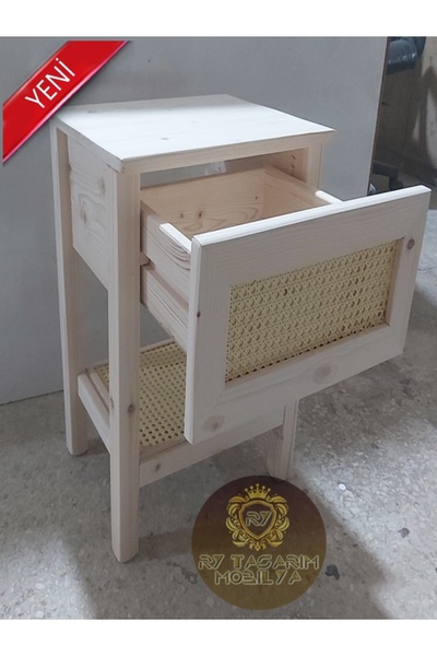 rymoble Ahşap Hazeran Komodin, Rattan Komodin (RY)