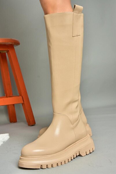 Fox Shoes R312401309 Bőr, vastag talpú női csizma