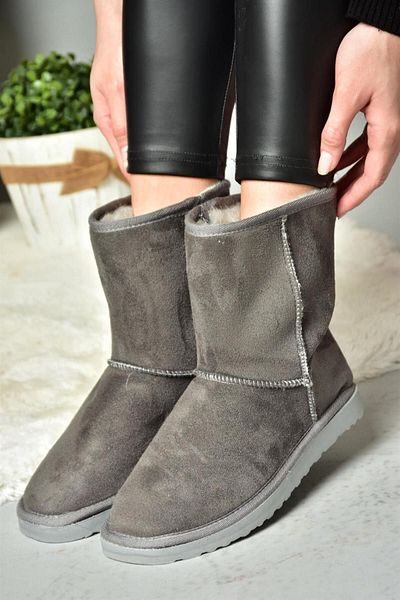 Fox Shoes R612026502 Damenstiefel aus geräuchertem Wildleder mit Federn innen