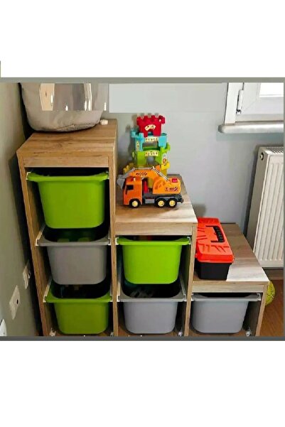 OYUNCAK DOLABI Ahşap Desen Merdivenli 1 Mdf