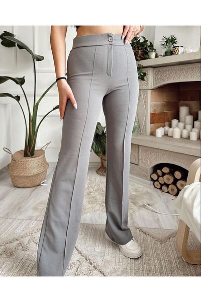 Cacha Fashion Women's Crepe Fabric Lycra Front Grassy Spanish Leg Palazzo Trousers