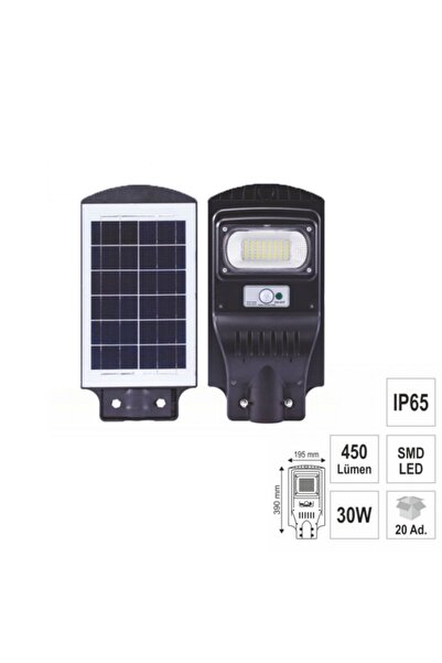 Ledim 30 Watt Solar Güneş Enerjili Led Projektör - Ip65 Dış Mekan Fotosel Ve Sensörlü 30w Solar Projektör