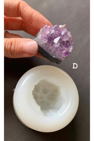 MoldsAndMore Epoksi Reçine Ametist Kristal Silikon Kalıbı, Doğal Taş Silikon ...