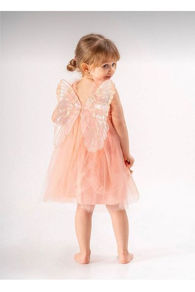 Kokosh kidss Girl's Winged Tulle Lining Dress for Birthday